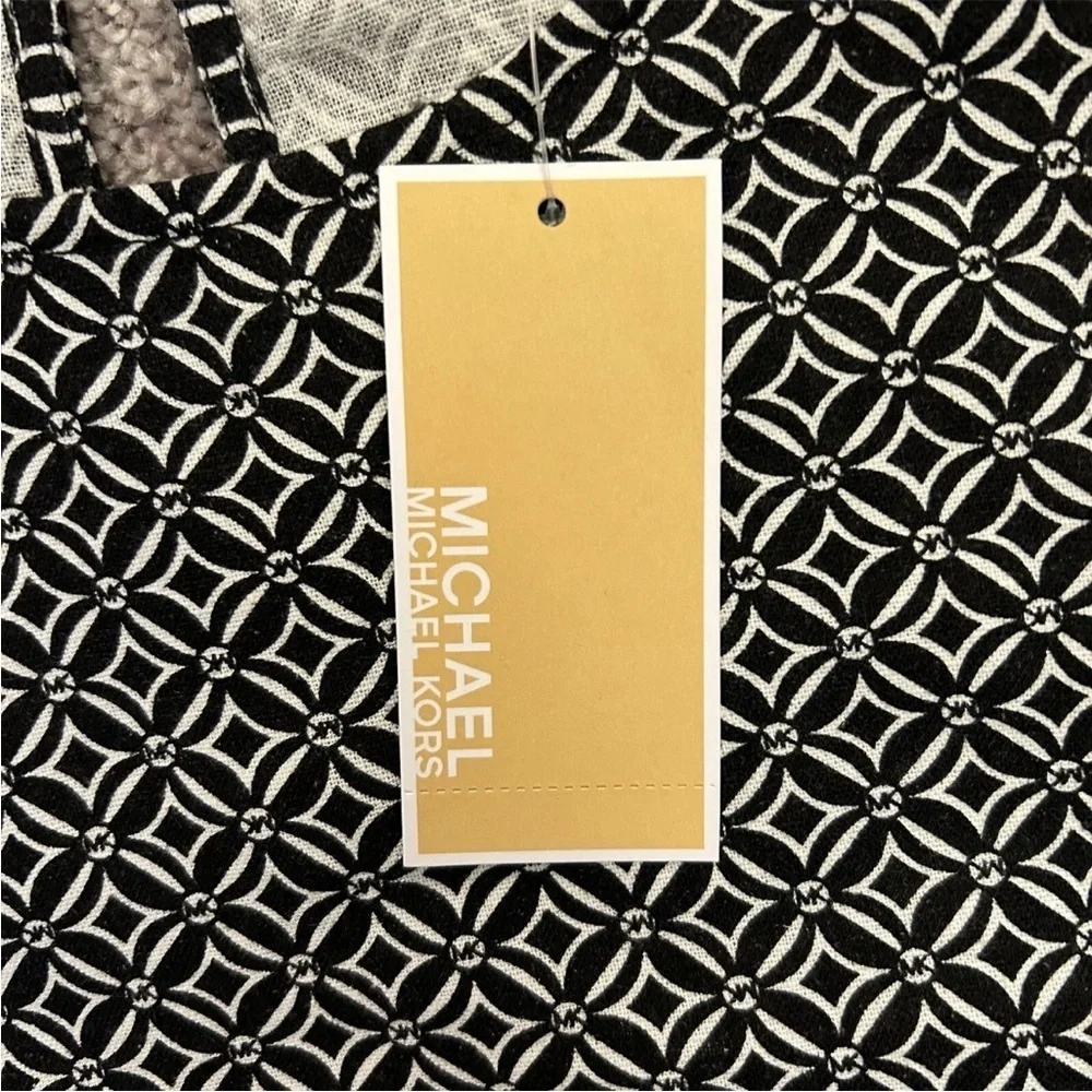 Michael Kors Women's Short Sleeves Crew Neck Linen Blend Top Size S - NWT $88